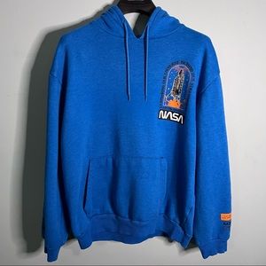Blue NASA pullover Hoodie - Mens XL